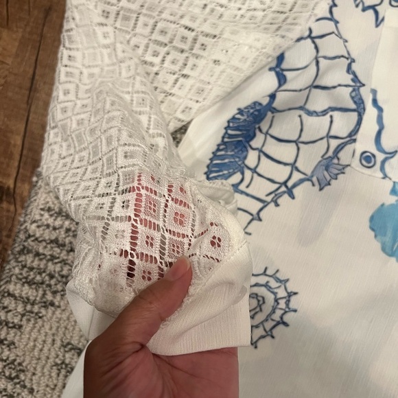 NWT NORACORA button down cotton lace tunic - Picture 9 of 13